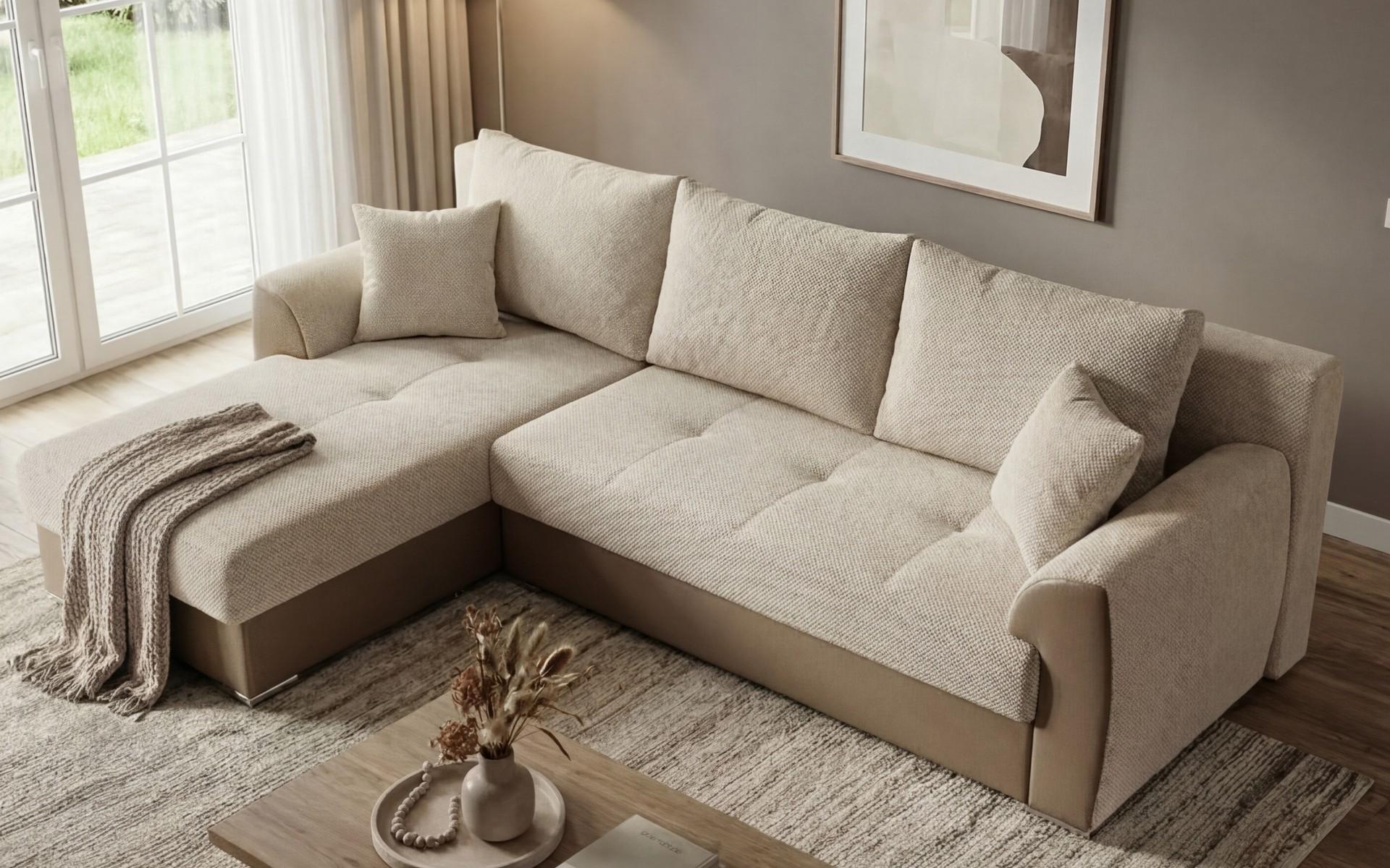 Coltar extensibil Lumis, bej + gri-bej  4